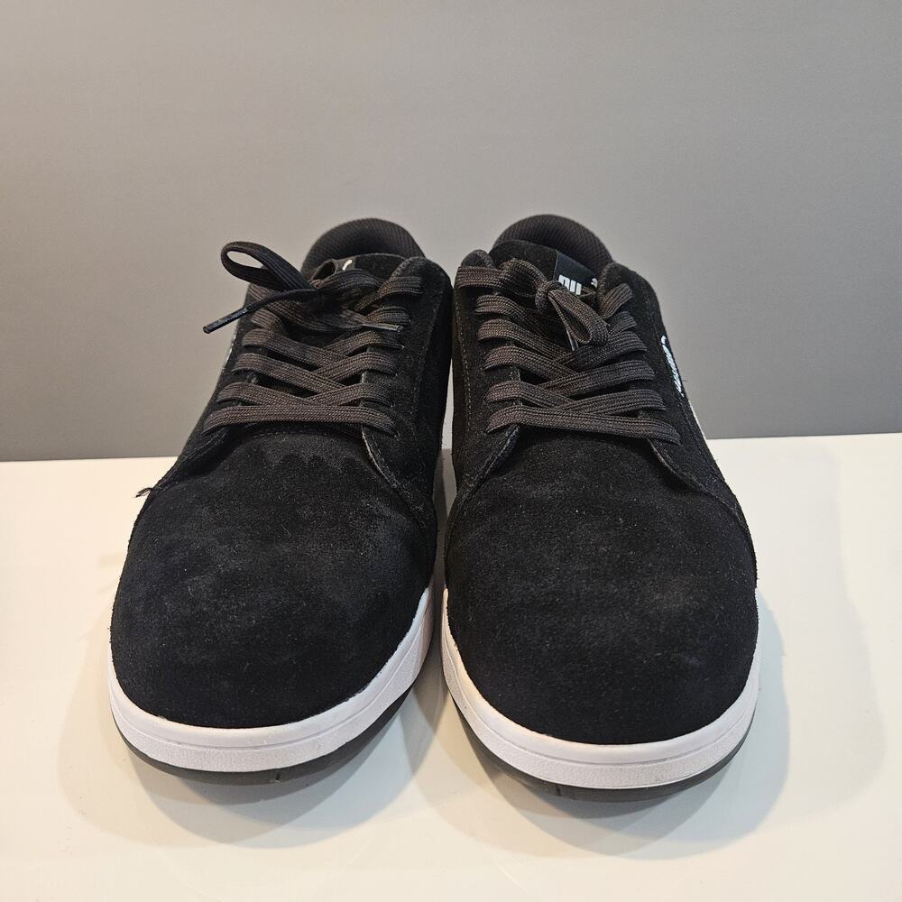 Puma Smash V2 Black White Suede Leather Shoes Sneakers Size 12 - Picture 6 of 11